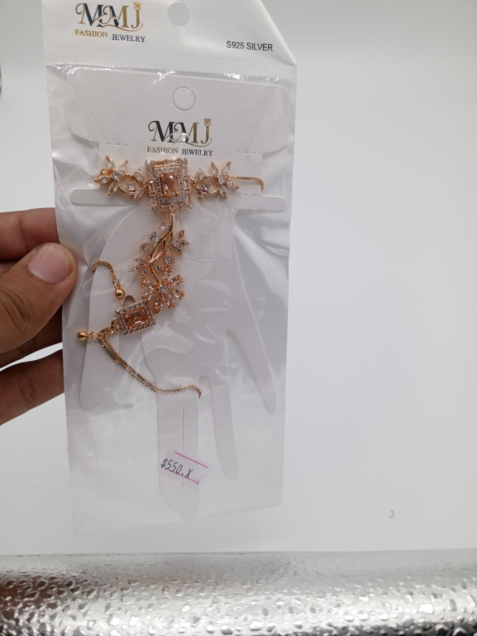 Regal Champagne Floral Zircon Angla GD_ AN 002