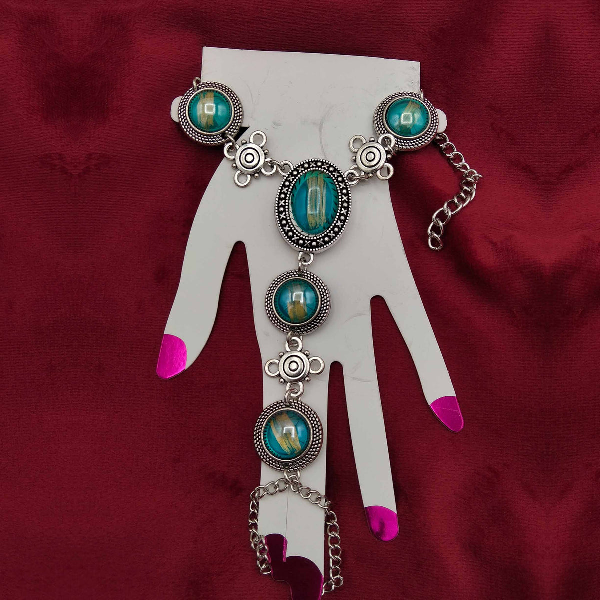 Victorian Mosaic Cabochon Vintage Angla GD_ AN 003