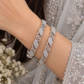 Antique Empress Carat Gold Plated Wave Bangles GD_ BGL 004