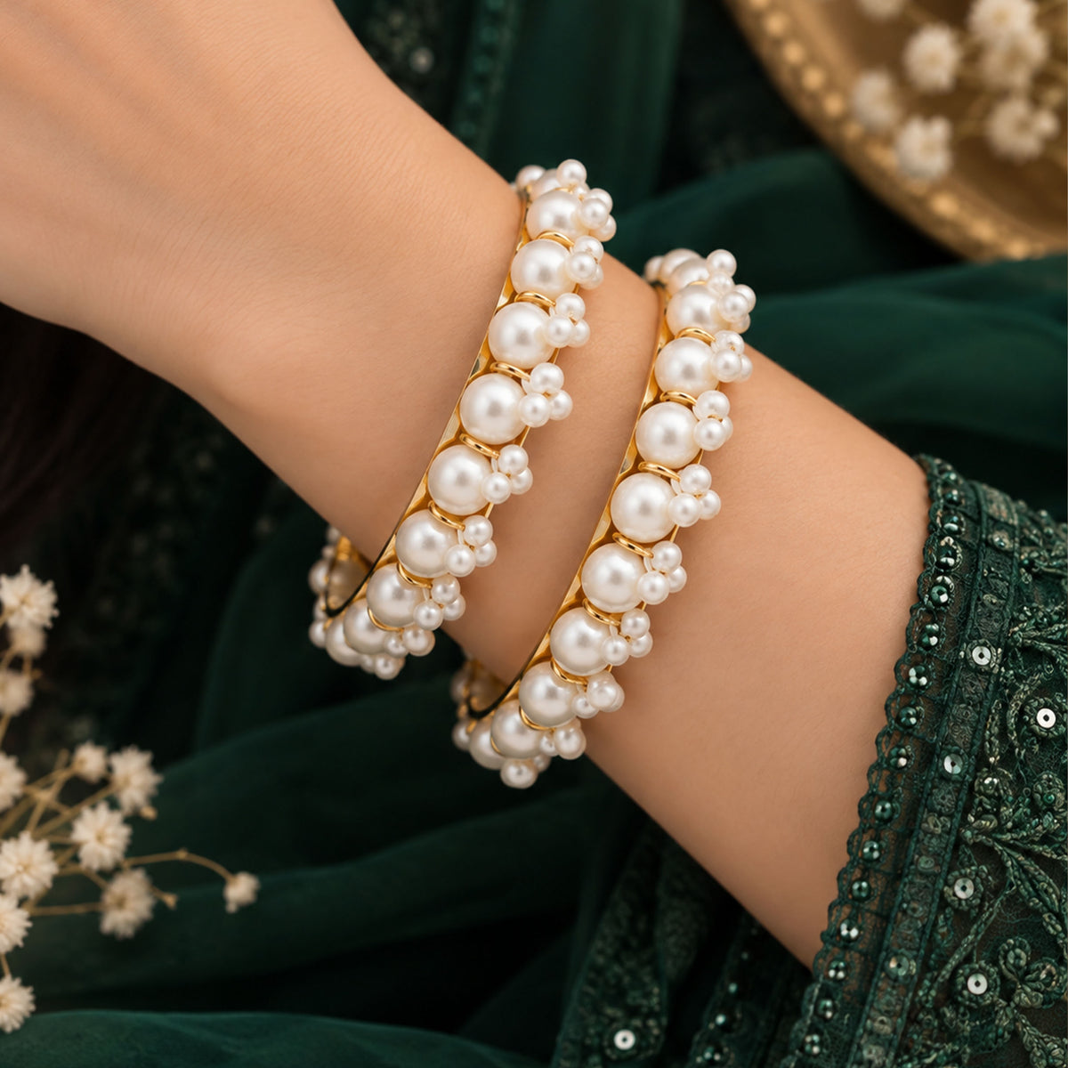 Regal Pearl Cluster Kangan Bangles GD_ BGL 005