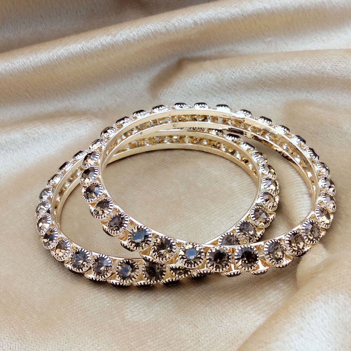 Victorian Onyx Crown Bangles SL_ BGL 007