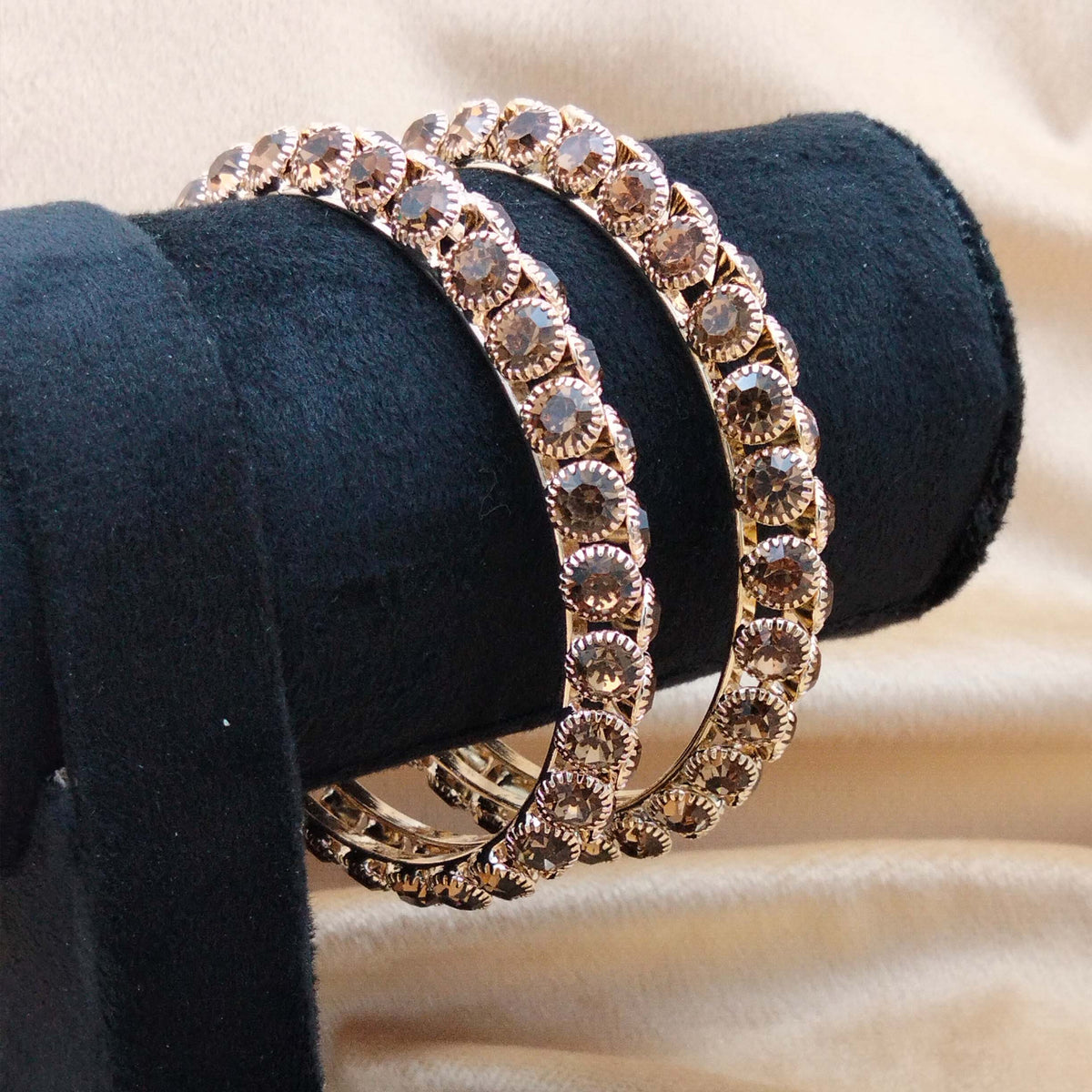 Victorian Onyx Crown Bangles SL_ BGL 007