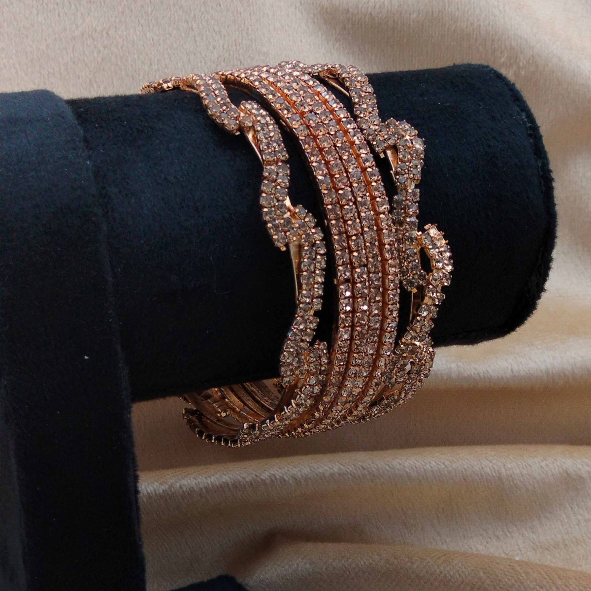 Victorian Wave Stone Bangles GD_ BGL 009