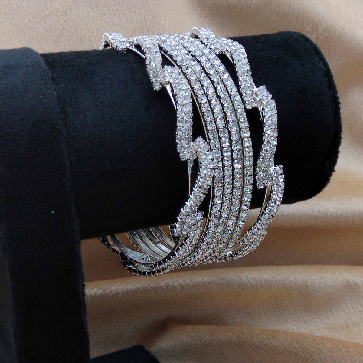 Victorian Wave Stone Bangles GD_ BGL 009