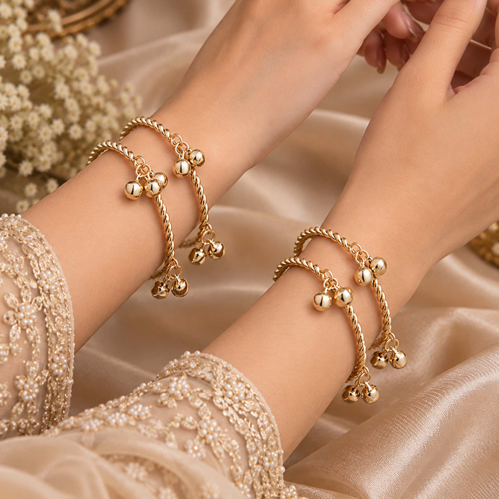 Victorian Twisted Ghungroo Bangles GD_ BGL 008