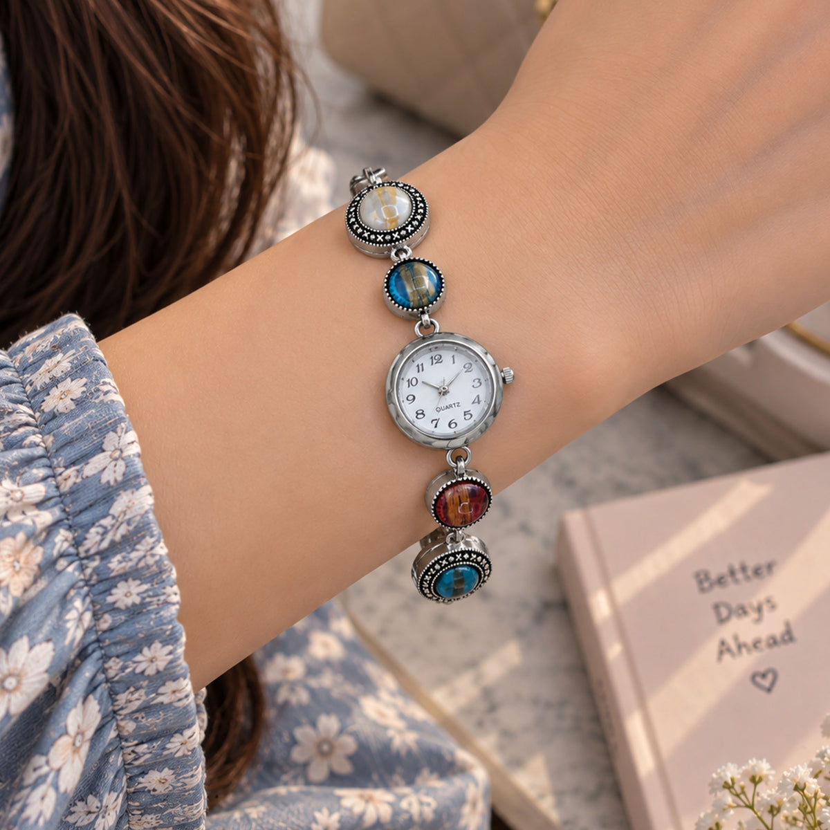 Victorian Vintage Mosaic Bracelet Watch  SL_ WT 001