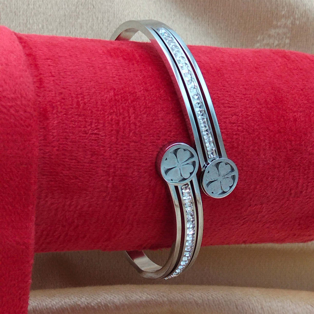  Antique Empress Floral Stainless Steel Adjustable Bracelet SL_ BR 002