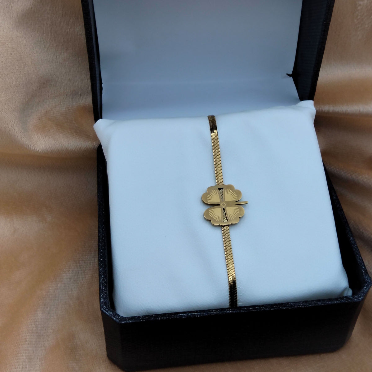 Empress Clover Charm Chain Adjustable Bracelet SL_ BR 008