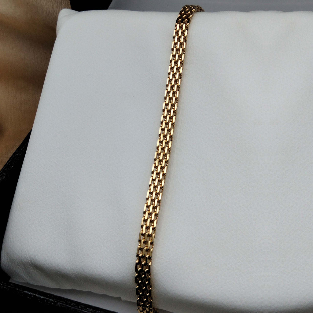Antique  Sleek Stainless Steel Chain Adjustable Bracelet GD_ BR 010