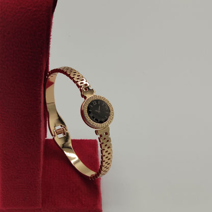   Vintage Gold Watch Charm Openable Bracelet GD_ BR 016
