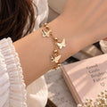  Regal Flying Butterfly Charm Adjustable Bracelet GD_ BR 013
