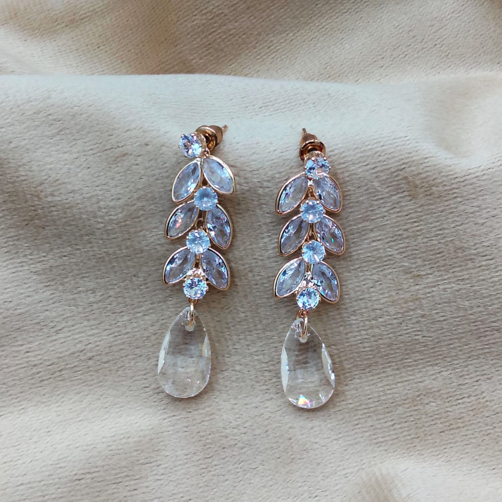 Ottoman Crystal Vine Drop Earrings GD_ ER 002
