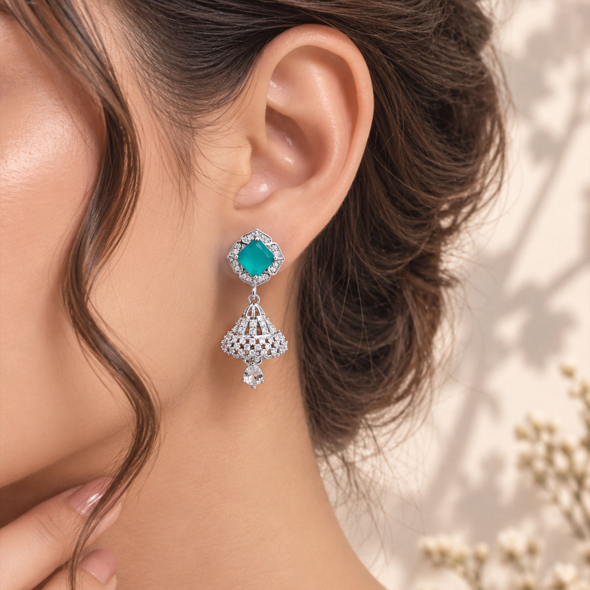 Ottoman Royal Sapphire Jhumka Earrings GD_SL ER 004