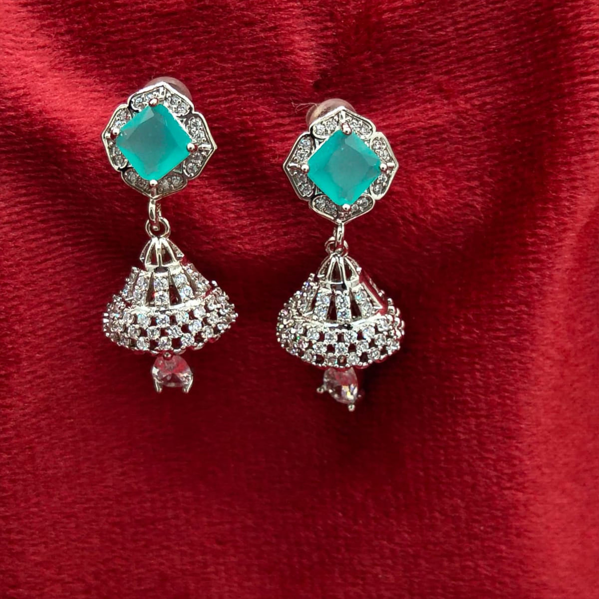 Ottoman Royal Sapphire Jhumka Earrings GD_SL ER 004