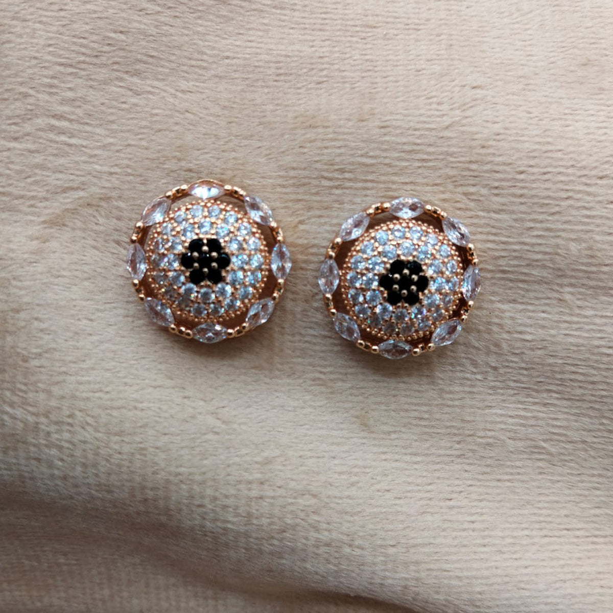 Royal Ottoman Ruby Halo Studs GD_ ER 005