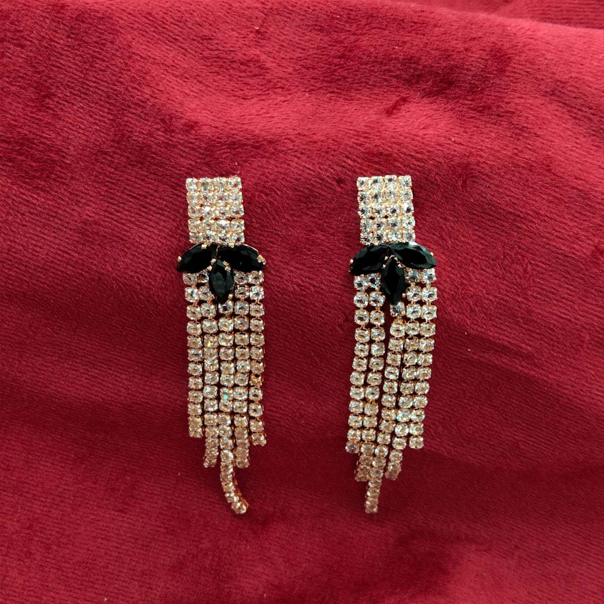 Victorian Noir Cascade Earrings GD_ ER 016