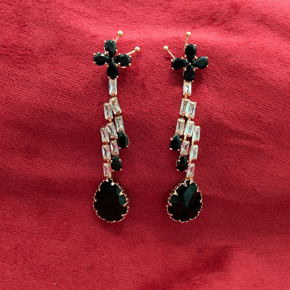 Victorian Amber Teardrop Earrings GD_ ER 018