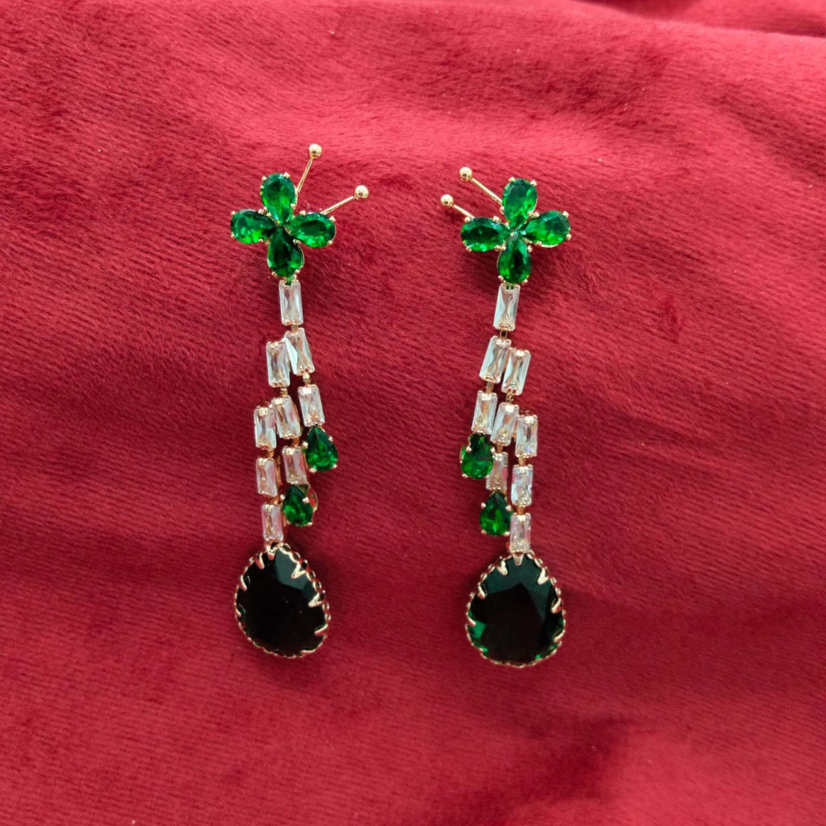 Victorian Amber Teardrop Earrings GD_ ER 018