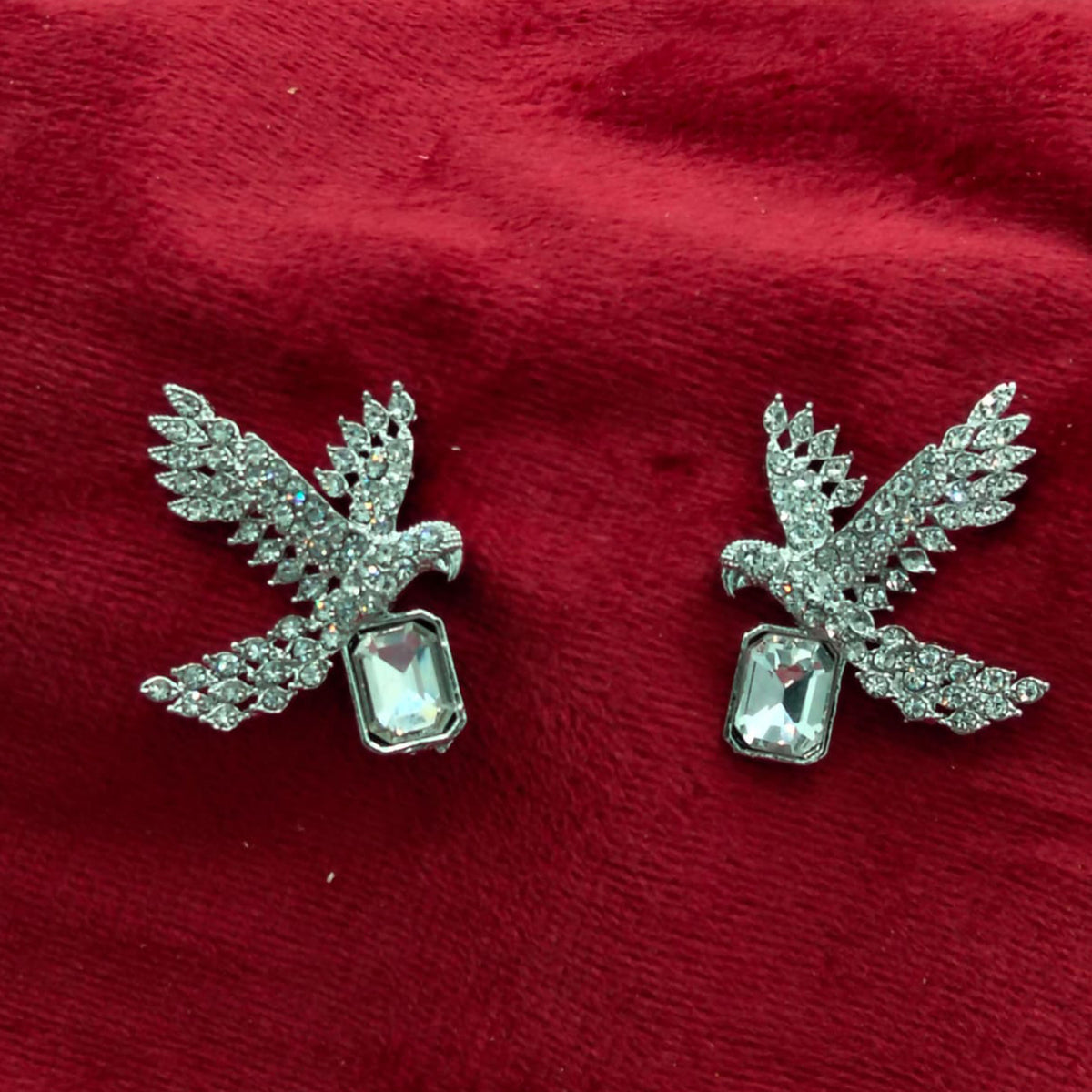 Antique Crest Bird Stud Earrings GD_ ER 022