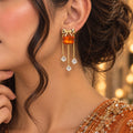 Victorian Amber Gem Drop Earrings GD_ ER 027