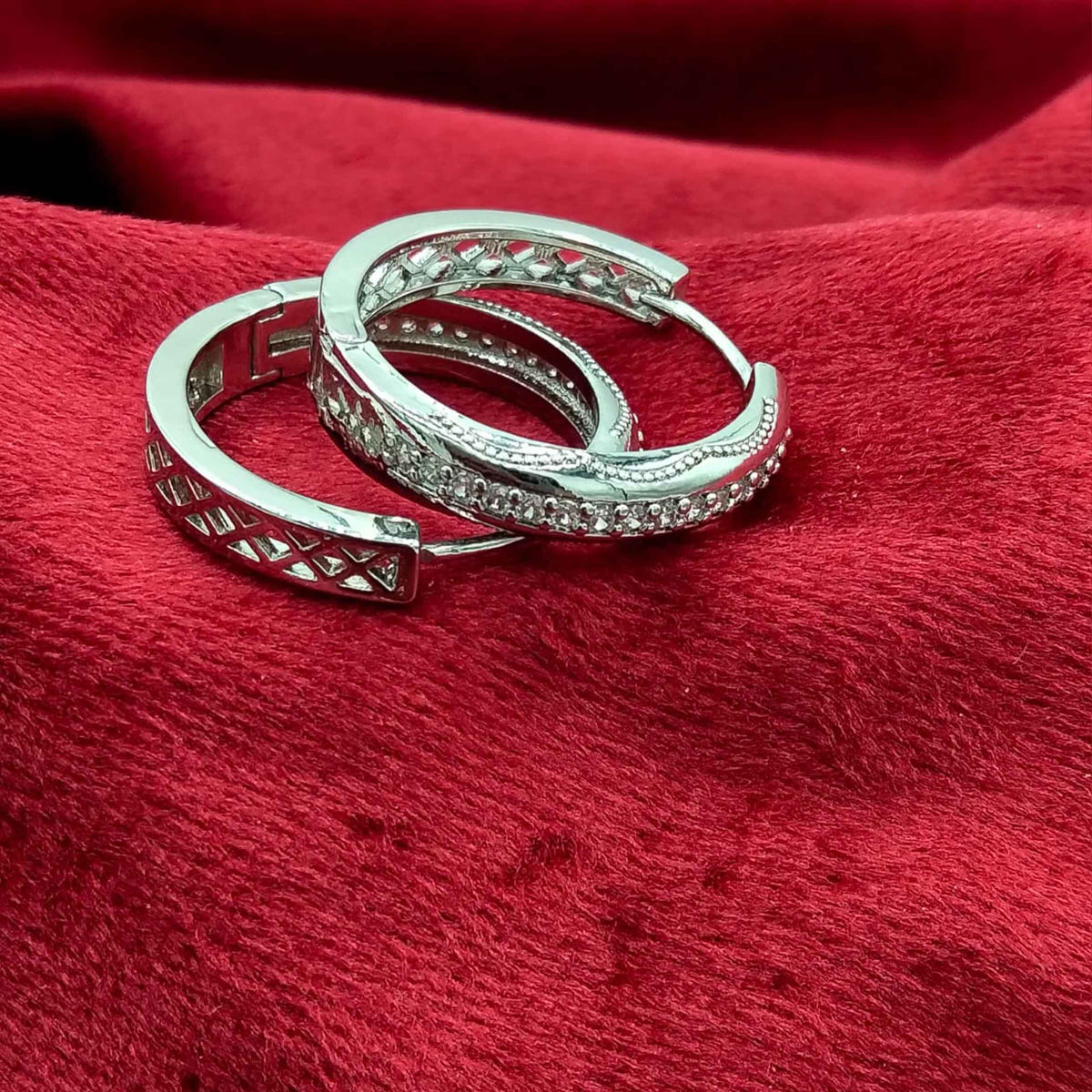 Regal Carat Crest Gold-Plated Hoop Earrings GD_ ER 028
