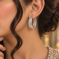 Regal Carat Micro-Pave Diamond-Cut Hoop Earrings GD_ ER 029