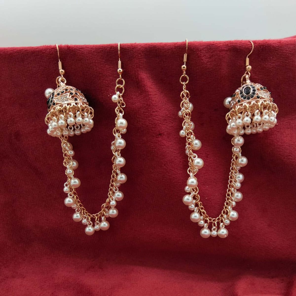 Regal Pearl Sahara Jhumka Earrings GD_ ER 031