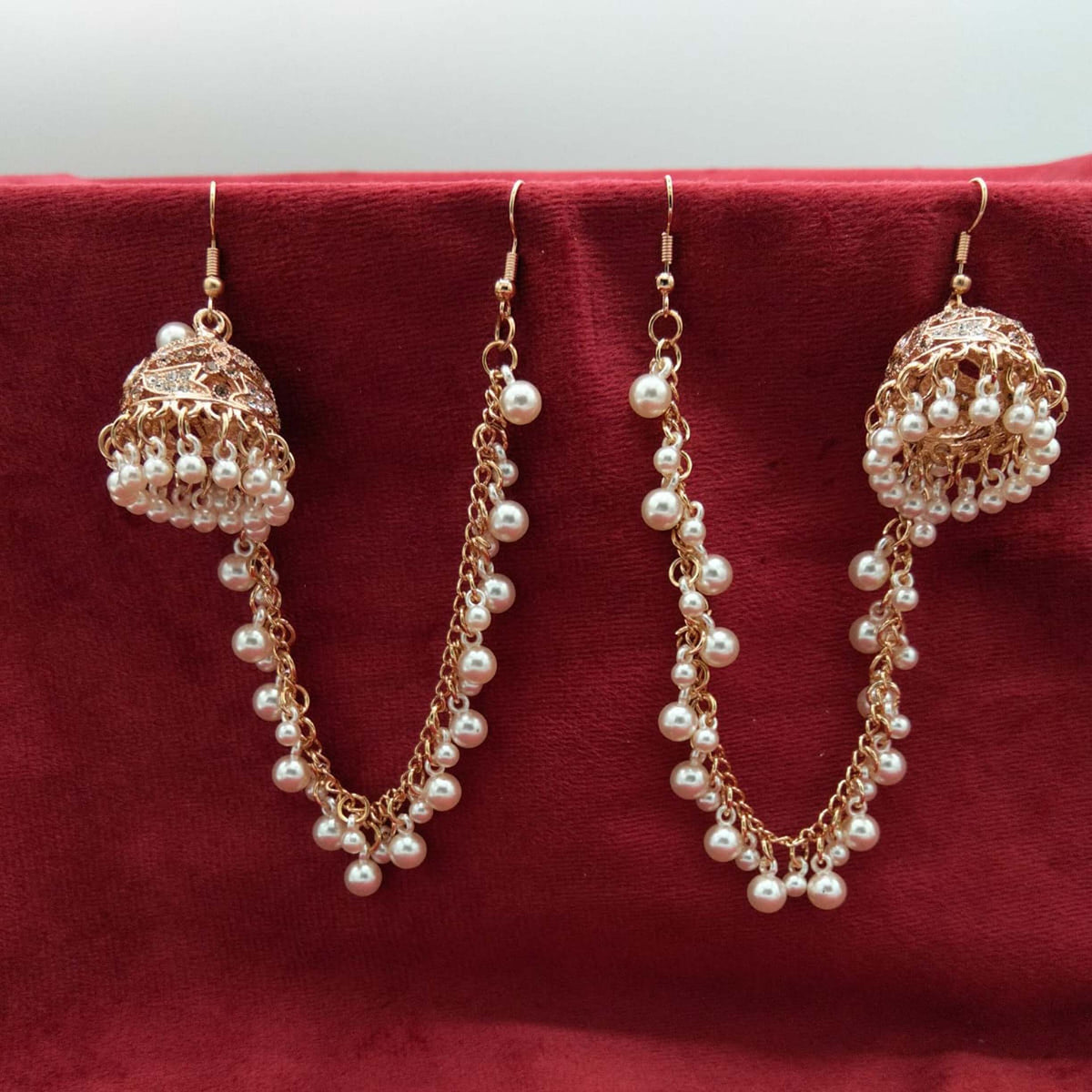 Regal Pearl Sahara Jhumka Earrings GD_ ER 031