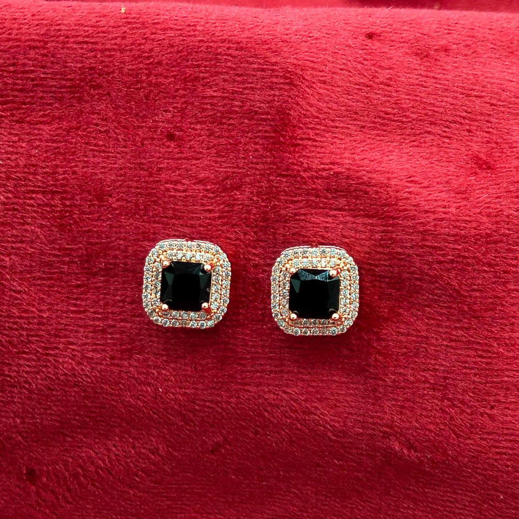 Victorian Crimson Halo Stud Earrings GD_ ER 032