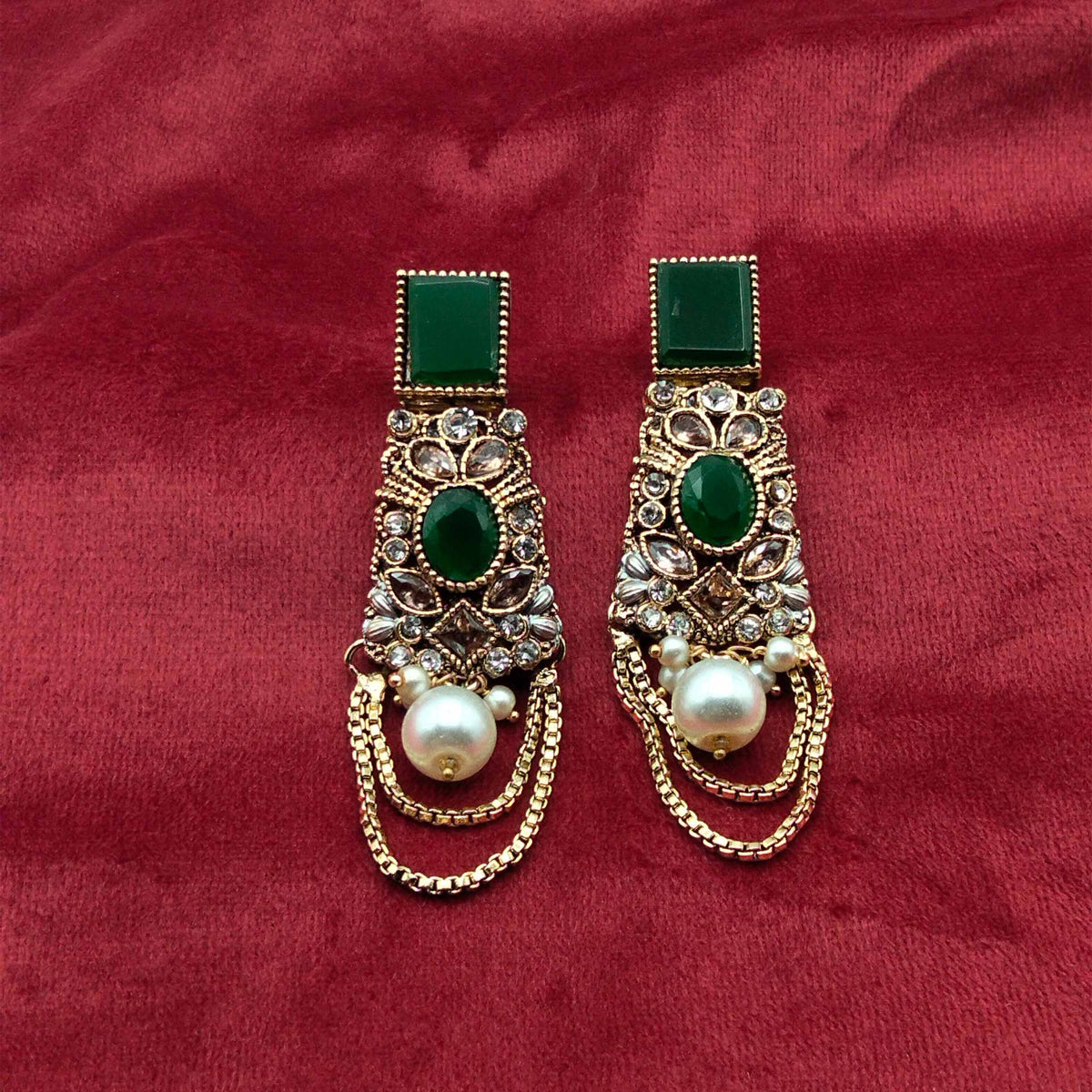 Imperial Rajasthani Vintage Dangle Earrings GD_ ER 034
