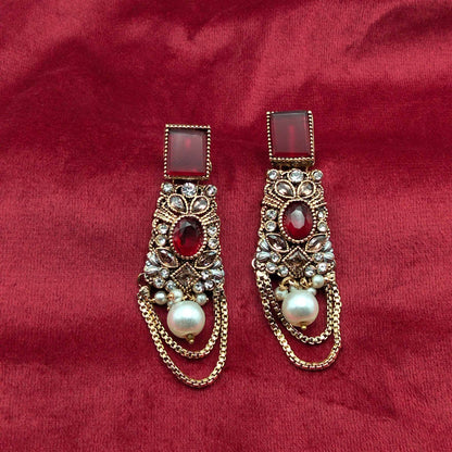 Imperial Rajasthani Vintage Dangle Earrings GD_ ER 034