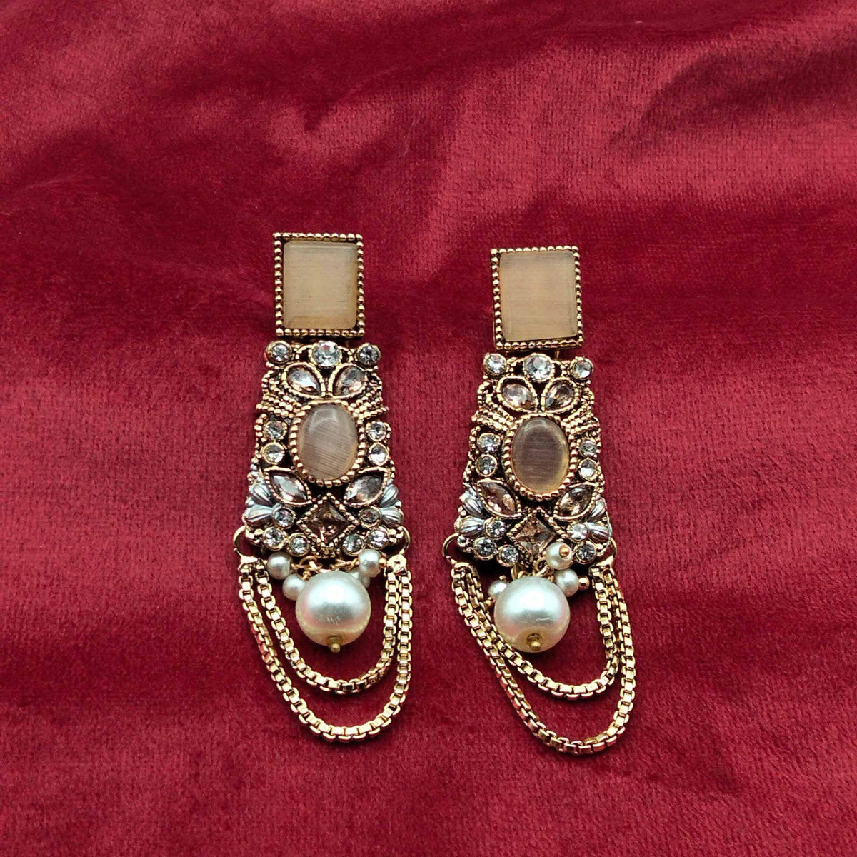 Imperial Rajasthani Vintage Dangle Earrings GD_ ER 034