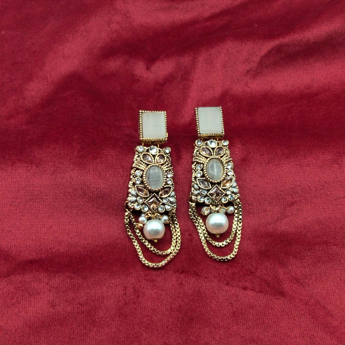 Imperial Rajasthani Vintage Dangle Earrings GD_ ER 034