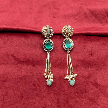 Turkish Antique Crystal Dangle Earrings GD_ ER 036