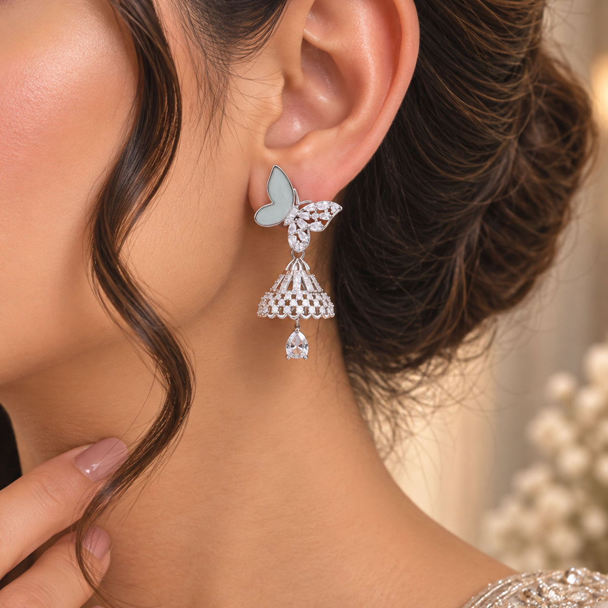 Regal Butterfly Heritage Dangle Earrings GD_ ER 017