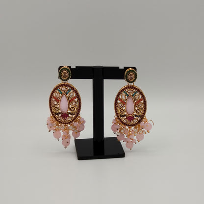 Kashmiri Vintage Oval Kundan Earrings GD_ ER 038