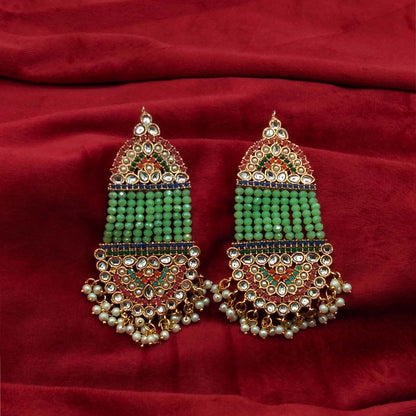  Lightweight Multi-Stone Layered Statement Earrings GD _ ER 040