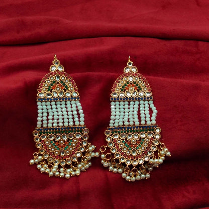  Lightweight Multi-Stone Layered Statement Earrings GD _ ER 040