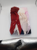 Furry Hair Band with Silky Ribbon Drape _ 001
