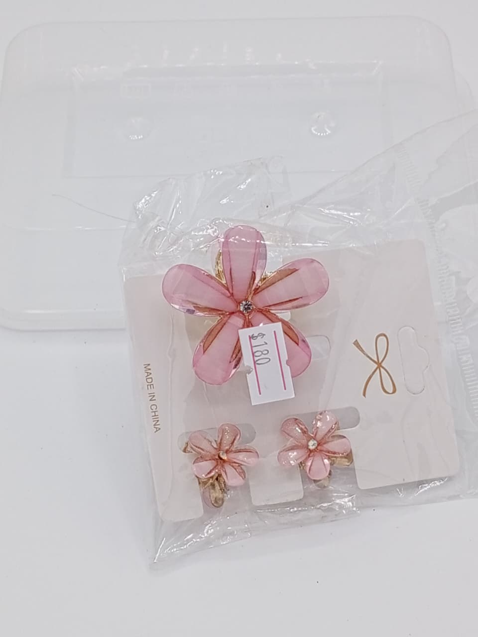 Pink Daisy Hair Claw Set for Everyday Wear _ 008