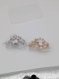 Vintage Pearl Cluster Hair Clip with Crystal Vine Design _ 002