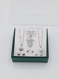 Victorian Charm Pendant & Stud Earrings Set SL LK_ 004