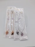 Classic Stainless Steel Filigree Teardrop Crystal Locket GD LK_ 007
