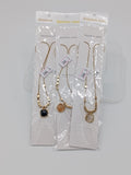 Dainty Gold Chain with Cushion Cut Crystal Pendant GD LK_ 011