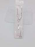 Modern Silver Circle Locket with Vertical Bar Charm SL LK_ 017