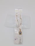 Gold Beaded Chain Locket with Engraved Rose Pendant GD LK_ 021