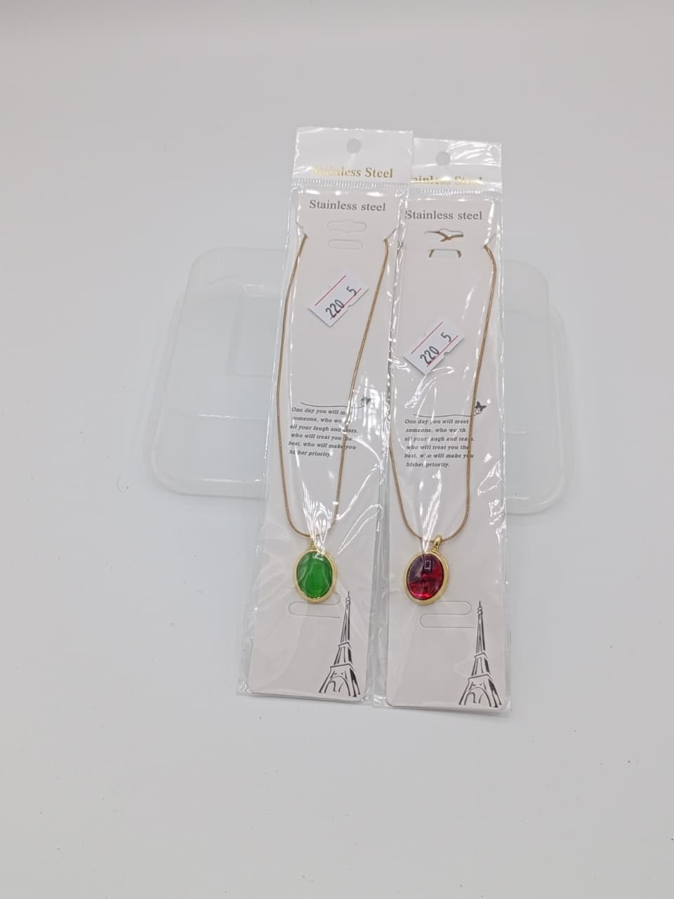 Classic Gold Bezel Locket with Colored Glass Stone GD LK_ 024