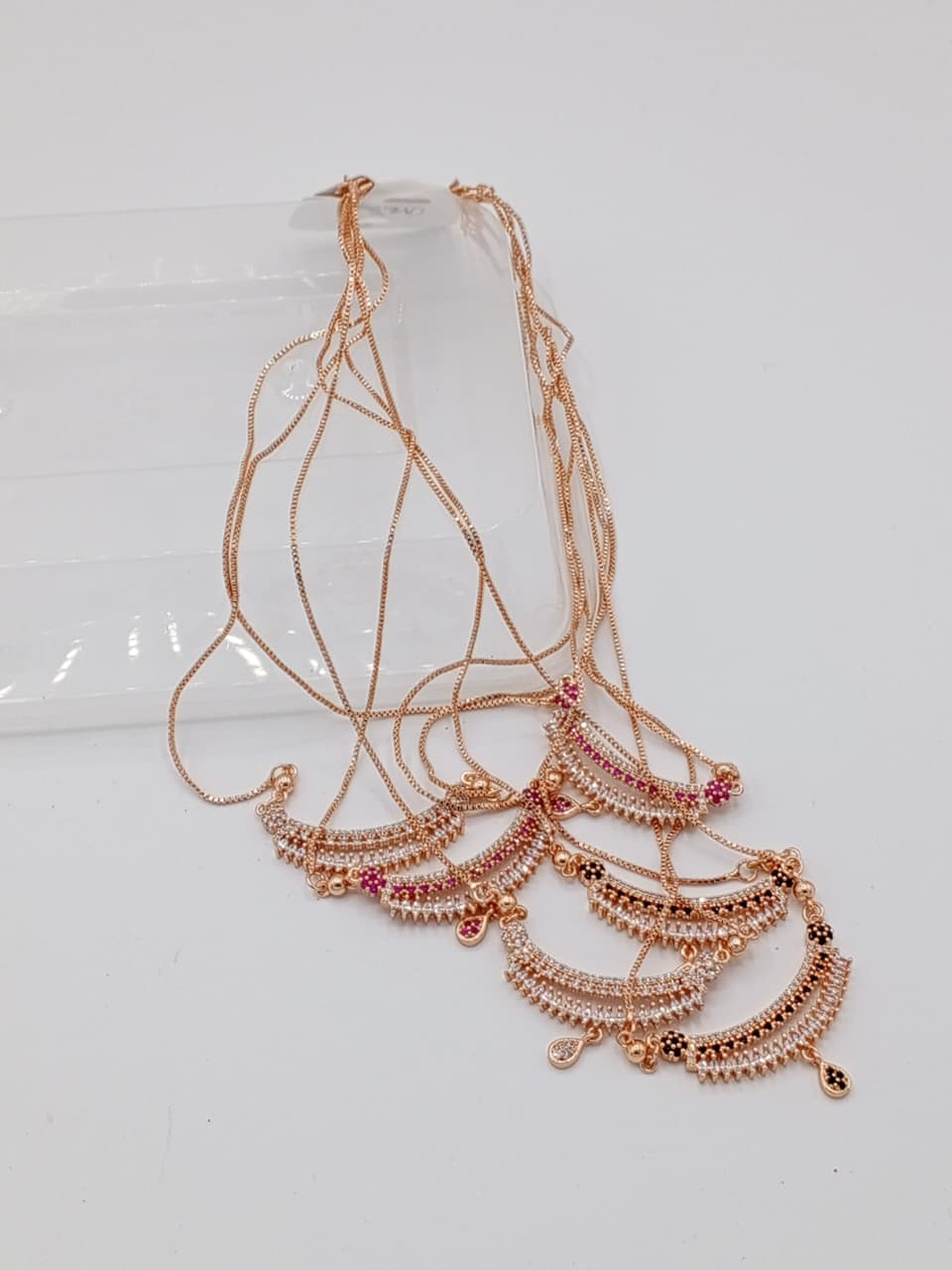 Rose Gold Moon Locket – Sparkling Crystal Design GD LK_ 029