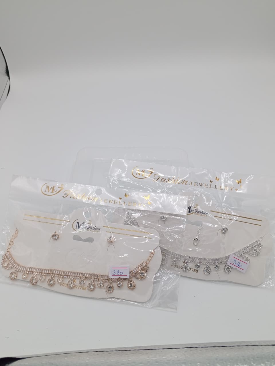 Monarch Crystal Solitaire Necklace Set GD_ NK 023