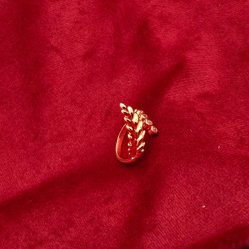 Adjustable Gold Botanical Ring with Delicate Leaf Motif GD RNG_ 004